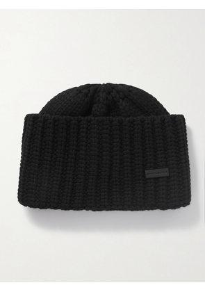 SAINT LAURENT - Ribbed Cashmere Beanie - Black - One size