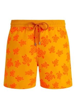Vilebrequin turtle-print drawstring swim shorts - Orange