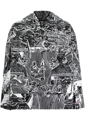 Boramy Viguier drawing print hoodie - Black