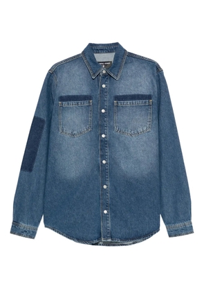Iceberg logo-patch denim shirt - Blue