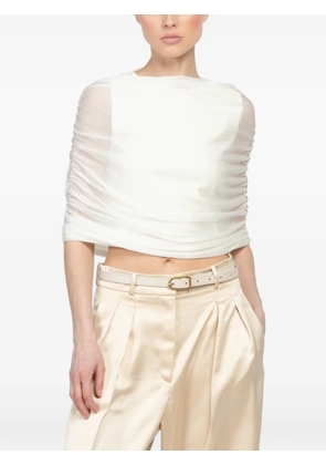 Brandon Maxwell ruched sleeveless vest - White