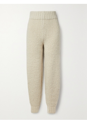 KHAITE - Josephine Cashmere Track Pants - Ivory - x small,small,medium,large,x large