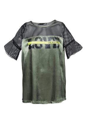 Moschino Pre-Owned mesh-insert top - Green