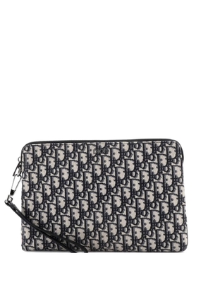 Christian Dior Pre-Owned Wristlet Oblique Canvas clutch bag - Blue