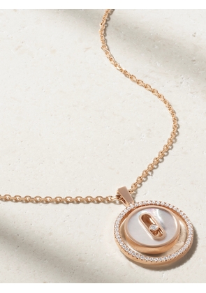 Messika - Lucky Move 18-karat Rose Gold, Mother-of-pearl And Diamond Necklace - One size