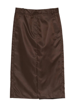 Tibi front-vent midi skirt - Brown