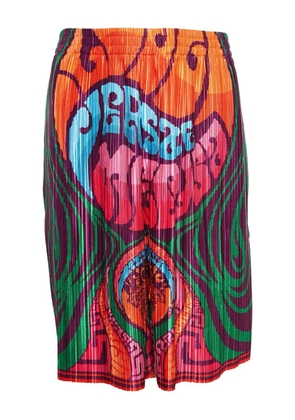 Versace Pre-Owned pleated printed shorts - Pink