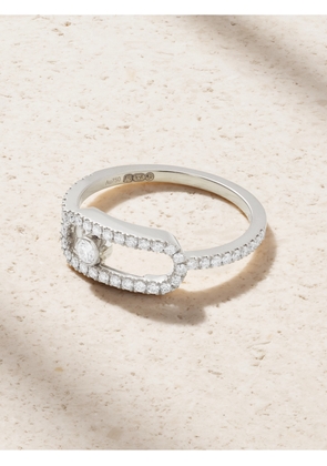 Messika - Move Uno 18-karat White Gold Diamond Ring - Silver - 50,52,54