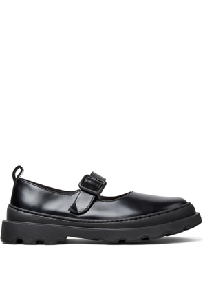 Camper buckle-strap leather loafers - Black