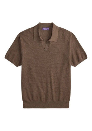 Ralph Lauren Purple Label polo-neck short-sleeves T-shirt - Brown