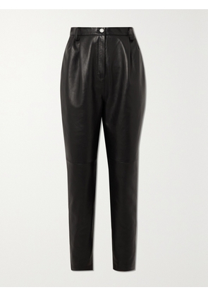 Magda Butrym - Cropped Leather Tapered Pants - Black - FR 34,FR 36,FR 38,FR 40,FR 42