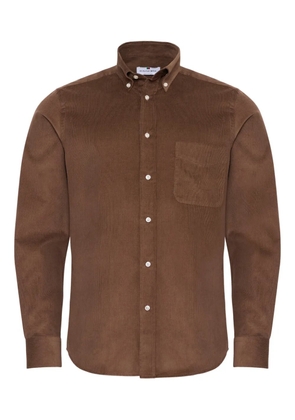 LOJA DAS MEIAS button-fastening corduroy shirt - Brown