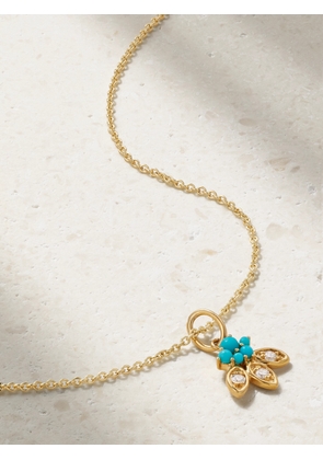 Sydney Evan - 14-karat Gold, Turquoise And Diamond Necklace - One size