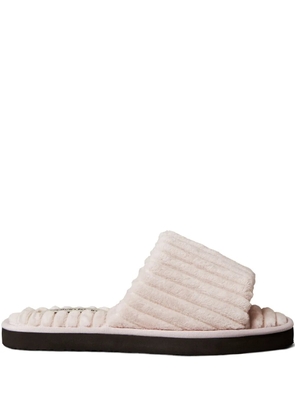 Calvin Klein ribbed-pattern slippers - Pink