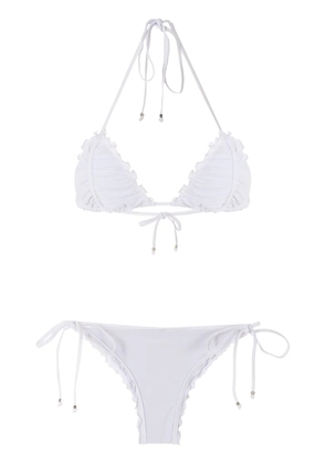 Amir Slama ripple effect bikini set - White
