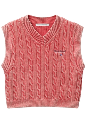Alexander Wang cable-knit vest - Pink