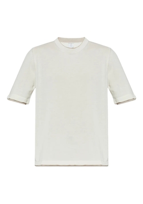 Eleventy short-sleeve knitted T-shirt - Neutrals