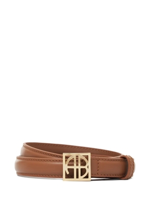 ANINE BING monogram-buckle belt - Brown