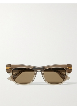 BOTTEGA VENETA EYEWEAR - Square-frame Acetate Sunglasses - Brown - One size