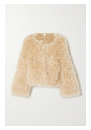 Dries Van Noten - Feathered Wool-jersey Jacket - Pink - small,medium