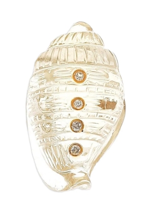 Dezso 18K rose gold diamond pendant - Pink