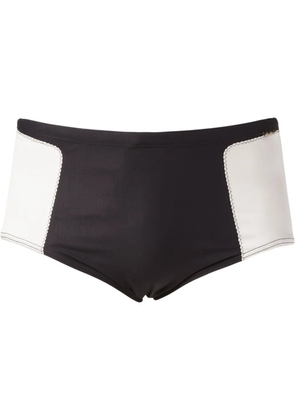 Amir Slama two-tone panel swim shorts - Black