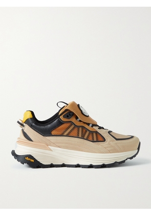 Moncler Genius - + Palm Angels Palm Lite Leather-trimmed Suede And Coated Mesh Sneakers - Neutrals - IT37,IT38,IT39,IT40