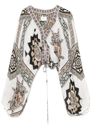 Camilla Tile Style blouse - White
