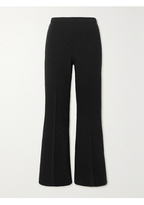 HIGH SPORT - Kick Cropped Stretch-cotton Flared Pants - Black - x small,small,medium,large,x large