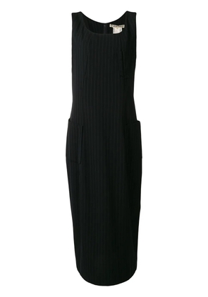 Comme Des Garçons Pre-Owned 1992 pinstriped midi dress - Black