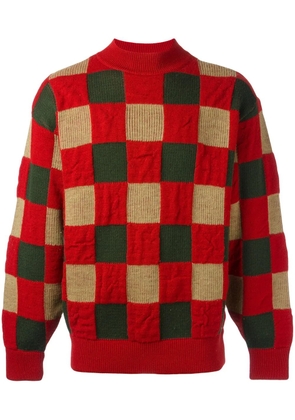 Issey Miyake Pre-Owned checked jumper - Red