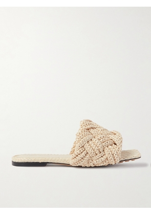 Bottega Veneta - Lido Leather Slides - Neutrals - IT35,IT36,IT36.5,IT37,IT37.5,IT38,IT38.5,IT39,IT39.5,IT40,IT40.5,IT41,IT41.5