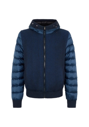 Moorer hooded padded jacket - Blue