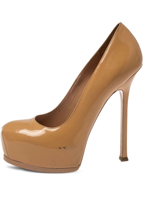 Saint Laurent Pre-Owned 150mm platform stiletto heel pumps - Neutrals