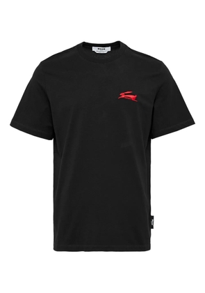 MSGM rabbit-logo cotton T-shirt - Black