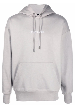 Daily Paper logo-print cotton hoodie - Grey