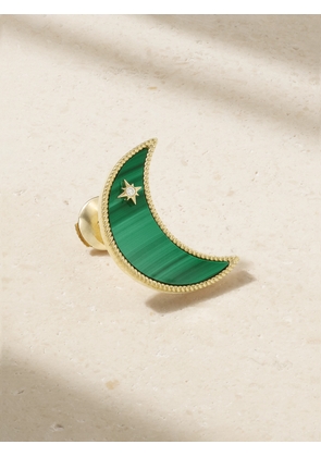 Yvonne Léon - 9-karat Gold, Malachite And Diamond Single Earring - Green - One size
