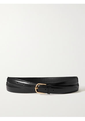 TOTEME - Glossed-leather Belt - Black - One size