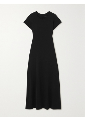 Another Tomorrow - + Net Sustain Fitted Tee Organic Cotton And Tencel Lyocell-blend Jersey Midi Dress - Black - x small,small,medium,large,x large