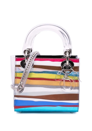 Christian Dior Pre-Owned 2019-2024 Wang Guangle Mini PVC Technical Fabric Lady Dior satchel - White