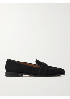 Aquazzura - Martin Grosgrain-trimmed Suede Loafers - Black - IT34,IT35,IT35.5,IT36,IT36.5,IT37,IT37.5,IT38,IT38.5,IT39,IT39.5,IT40,IT40.5,IT41,IT41.5,IT42