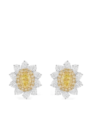 HYT Jewelry 18K white and yellow gold diamond earrings