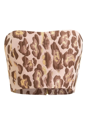 Cara Cara Elsa animal-pattern crop top - Pink