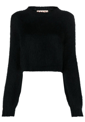 Marni crew-neck brushed jumper - Black