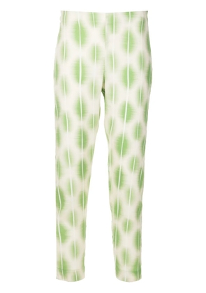 Lenny Niemeyer abstract-print stretch-silk trousers - Green