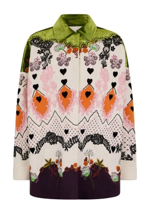 Valentino Garavani floral velvet shirt - Neutrals