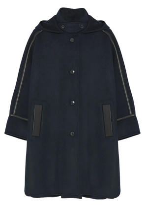 Yves Salomon cashmere-blend hooded cape - Blue