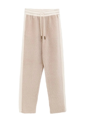 Moncler drawstring side stripe pants - Neutrals