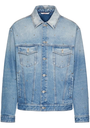 Valentino Garavani Rockstud Spike studs denim jacket - Blue