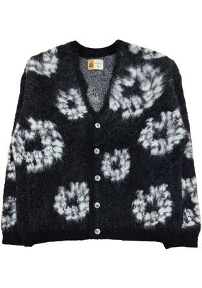 SAINT MXXXXXX x Denim Tears floral cardigan - Black